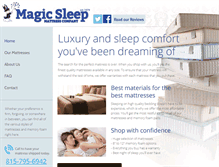 Tablet Screenshot of magicsleepmattress.com